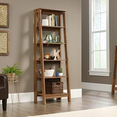 Sauder Trestle 5-Shelf Bookcase/ Book Shelf, Vintage Oak finish - color: Mystic Oak