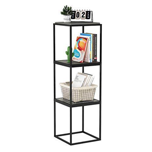 Furinno Moretti Cube Modern Stackable End Table Shelf, French Oak Grey - color: French Oak Grey, size: Stackable Cube