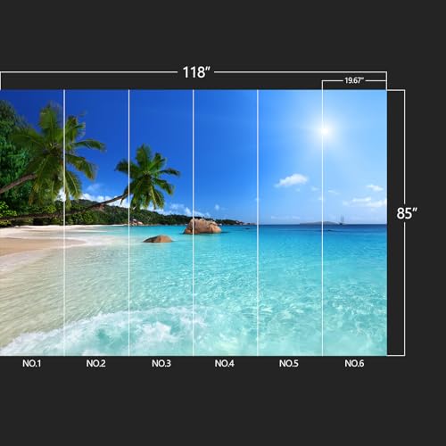 Beach wall murals Peel and Stick Wallpaper for Bedroom Living Room - 85"x118" - color: W05, size: 85"x118"