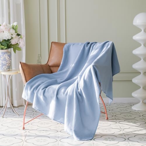 CAI TENG Fleece Throw Blankets Lightweight Warm Soft Cozy Kids Blanket Pet-Friendly Bulk Fleece Blanket Solid for Home, Bed, Sofa, Dorm, Office, Gifts, Outdoor Washed Blue 6 Pack 50 x 60 inch - color: Washed Blue
