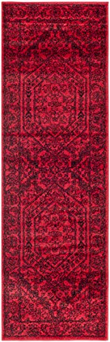 SAFAVIEH Adirondack Collection Runner Rug - 2'6" x 6', Red & Black, Oriental Medallion Design, Non-Shedding & Easy to Clean, Ideal for Ideal for Hallway, Foyer, Kitchen, Entryway, Bedroom (ADR108F) - color: Red / Black, size: 2'6" x 6' (Runner)