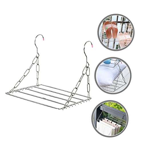 Stainless Steel Laundry Hanger Drying Rack for Dorm Room Compact Hanging Racks for Clothes