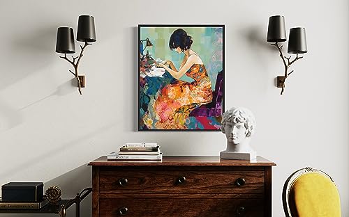 HomeArtPrint Sewing Art Print Poster, Wall Art Painting Decor. Paint Splash Style Artwork. (Sewing, 11x14 inches (Unframed)) - color: Sewing, size: 14"L x 11"W