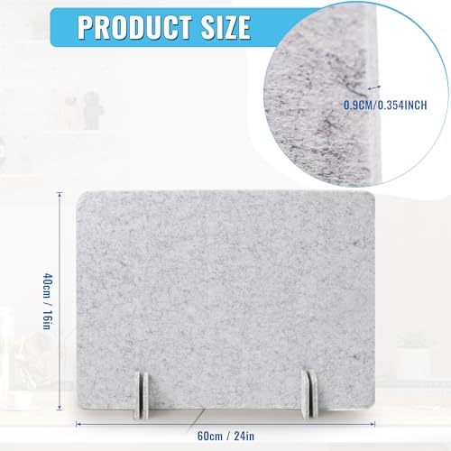 Desk Privacy Panel Set, Desk Partition Cubicle Wall Freestanding Noise-Reduction Panels Room Divider, Soundproof Partition with Support Feet for Office or Home Use (Light Grey, 40 * 60 cm) - color: Light Grey