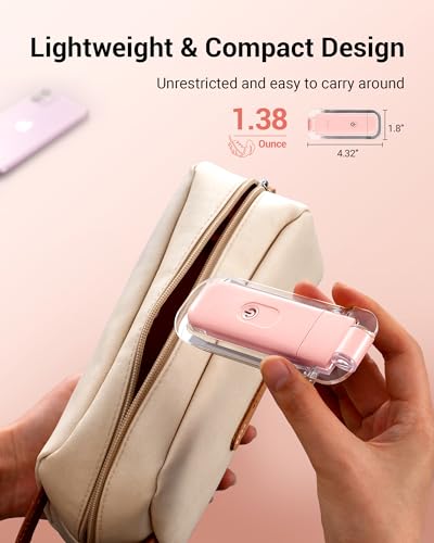 DEWENWILS Book Reading Light with Clip, USB Rechargeable Booklight Pink | Warm White, Brightness Adjustable, Flexible Lighting Angle, Portable Bookmark Lamps for Bookworms, Kids - color: Light Pink