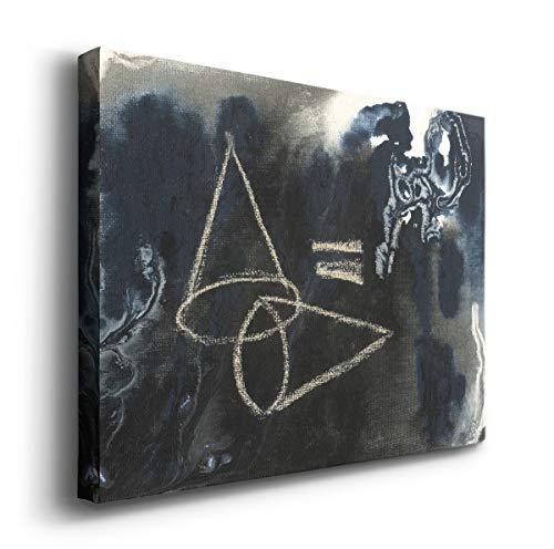 Renditions Gallery Canvas Wall Art Paintings & Prints Decorations Dark Entangled Cones Black & White Mystical Horror Abstract Artwork for Bedroom Dining Room Office Kitchen - 8"x12" LT10 - color: Cones Equal, size: 12"L x 8"W