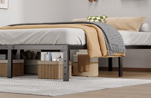 LUMUNANCE Metal Bed Frame Full Size - 14 Inch Heavy-Duty Full Platform Bed Frame No Box Spring Needed, Easy Assembly, Noise-Free, Sturdy Mattress Foundation, Underbed Storage Space - size: Full, style: 14 Inch