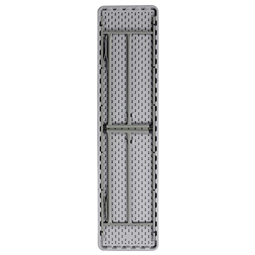 EMMA + OLIVER 6-Foot White Plastic Folding Table | Lightweight, Easy Storage, Event and Banquet Table - color: Grey
