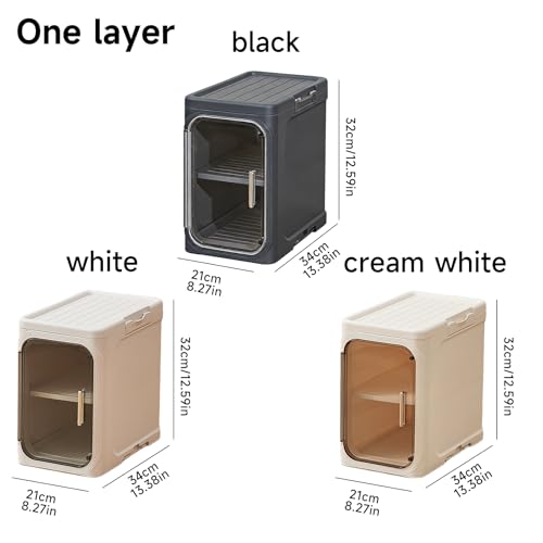 UFORU Tall Narrow Storage Cabinet,Slim Organizer with Magnetic Doors&Wheels | 1 Tier, Smooth-Rolling Wheels, Durable Waterproof Plastic, Adjustable Shelves, Space-Saving Design for Small Spaces - color: Black, size: 1 tier