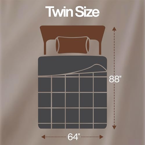 Utopia Bedding Twin Comforter, Duvet Insert, Grey, 64 x 88 Inches | Soft and Fluffy Down Alternative Bed Comforter, All Season, Breathable, Corner Tabs, Box Stitched, Durable, Machine Washable - color: Grey, size: Twin