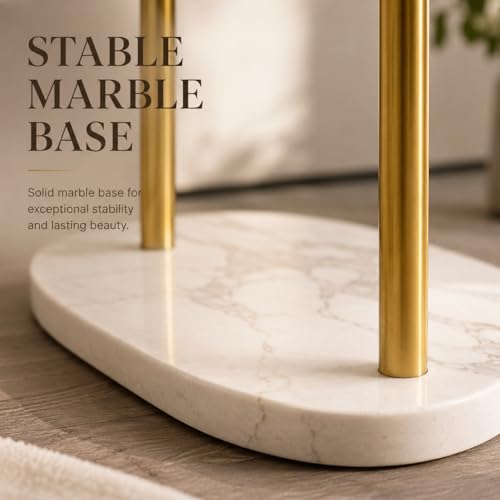 Gold Coat Rack Freestanding with Metal Base, Clothes Rack with Shelves and 9 Hooks, Standing Garment Rack for Hanging Coats, Hats, Bags – Boutique & Home - color: A11