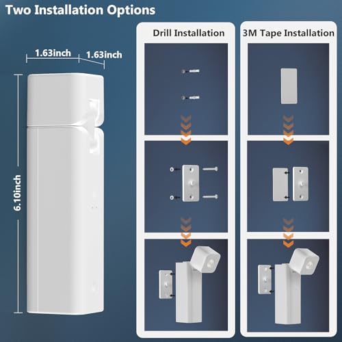Yochoice Rechargeable Battery Operated Wall Sconce, Wireless Wall Lamp | Dimmable, Drill&Tape Installation, 4000mAh, Adjustable Angle, Bedside Reading Wall Light for Living Room Bedroom - size: 1-Pack