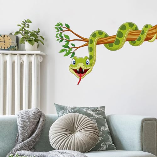 Removable Snake Vinyl Wall Stickers Peel and Stick Waterproof Snake Wall Decal for Living Room Kids Bedroom Playroom Nursery Decor - style: Snake