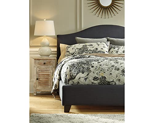 Signature Design by Ashley Saffi 30" Tall Ceramic Table Lamp, Cream | Textured crackle glaze ceramic base, Adjustable 3-way switch for custom ambiance, Light-diffusing fabric drum shade - style: Saffi