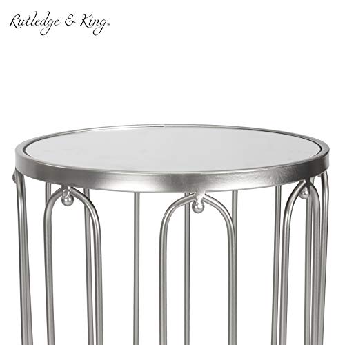 Nested Metal Side Tables - Set of 2 for Living Room & Bedroom (Silver) - color: Braswell - Silver