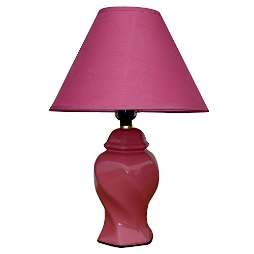 Ore International 15 Ceramic Accent Table Lamp - Pink