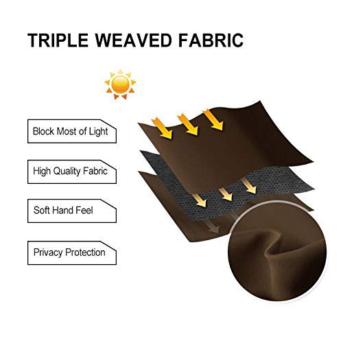 DWCN Room Divider Curtain - Extra Wide Blackout Curtain for Sliding Glass Door, Living Room, Bedroom Partition and Shared Office Space, 1 Grommet Curtain Panel, 10ft Wide x 7ft Tall, Brown - color: Brown, size: 120"W x 84"L (Pack of 1)