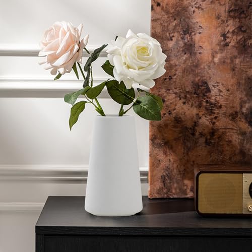 6'' White Ceramic Bud Vases Set of 1,Small Vases in Bulk for Flowers,Modern for Floral and Pampas Grass,Mini Vases for Centerpieces,Boho for Wedding,Party,Table Home Decor - color: 1pcs-02