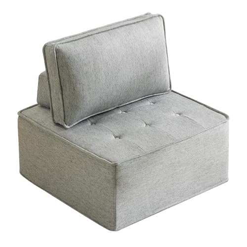 Modular Linen-Frame Sofa: Versatile Sectional for Small Apartments, Mix-and-Match Design (Light Grey) - color: Light Grey
