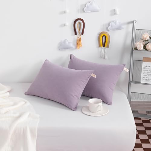 NTBAY Tiny Pillows, Down Alternative 7"x11" Microfiber Mini Pillow for Travel, Pets, Soft Machine Washable Small Pillows for Neck, Wrist, Lumbar and Knee, Lavender - color: Lavender, size: 11"x7"