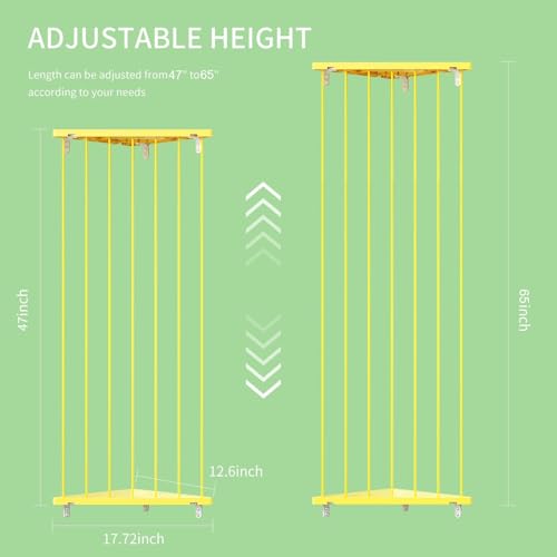 Stuffed Animal Storage Shelf Organizer - Corner Stuffed Animal Holder Length Adjustable - Wall Plush Storage Net for Playroom Bedroom (Yellow, Standard) - color: Yellow, size: Standard