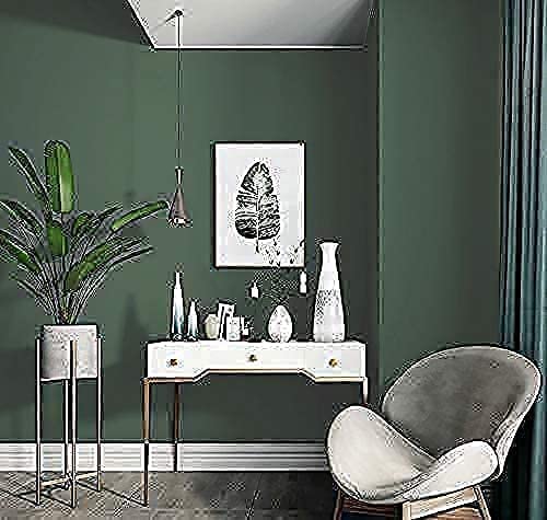 590''x23.6'' Green Peel and Stick Wallpaper Contact Paper Modern Self Adhesive Wall Paper Removable Renter Friendly Textured Solid Color Shelf Cabinet Vinyl Roll (590''x23.6'',Dark Green) - color: Dark Green, size: 23.6" x 590"