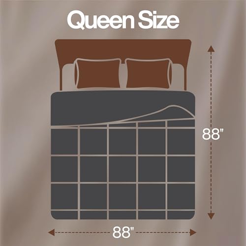Utopia Bedding Queen Comforter, Duvet Insert, Grey, 88 x 88 Inches | Soft and Fluffy Down Alternative Bed Comforter, All Season, Breathable, Corner Tabs, Box Stitched, Durable, Machine Washable - color: Grey, size: Queen