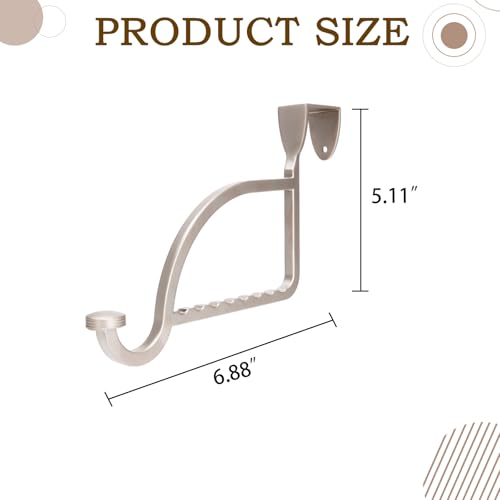 Design Hangers and Hooks, Extension Devices on Closet Doors, Alloy | for bedrooms and Laundry Rooms, Drying Racks, Alloy for Durability and Sturdiness, Satin Nickel - color: Satin Nickel