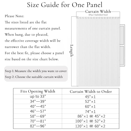 100% Blackout Pleated Curtains with Magnetic Closure, Pinch Pleated Curtain for Meetingroom/Patio Door/Living Room, 1 Panel, W45 x L72, Greyish White - color: Grayish White, size: 45"W x 72"L (Pack of 1)