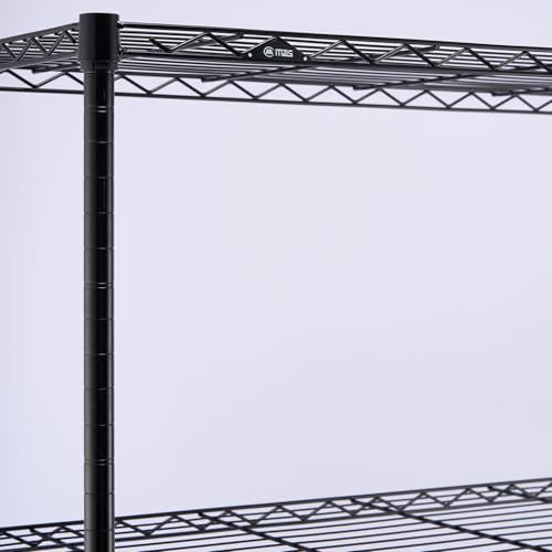 M MZG Heavy Duty Rolling Garment Rack 3 Tiers Adjustable Wire Shelving Clothes Rack with 3 Rods and Side Hooks,Storage Closet Clothing Rack Black 15.7" D x 43.3" W x 76.5" H - color: Black, size: 2 composition 15.7"D x 43.3"W x 76.5"H