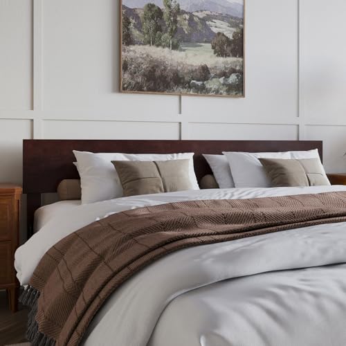 AFI, Orlando King Adjustable Modern Solid Wood Panel Headboard, Espresso - color: Espresso, size: King (U.S. Standard)