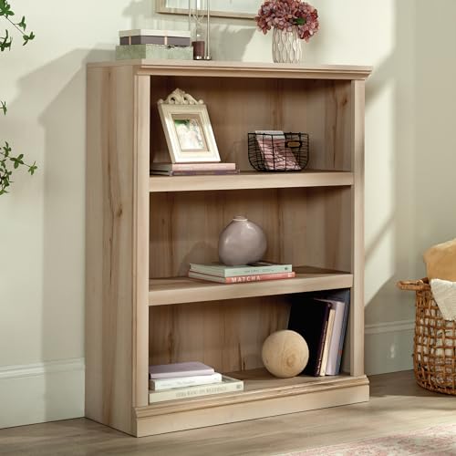 Sauder Miscellaneous Storage 3-Shelf Display Bookcase, Pacific Maple Finish - color: Pacific Maple