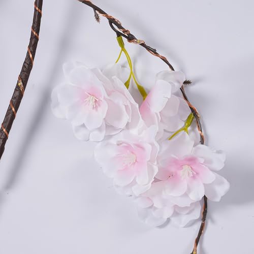 100 LED Cherry Blossom Lights, 5.9ft Fairy Lights for Bedroom, 8 Flashing Modes Cherry Blossom Branches, for Mantel, Wedding, Party and Christmas Decoration.