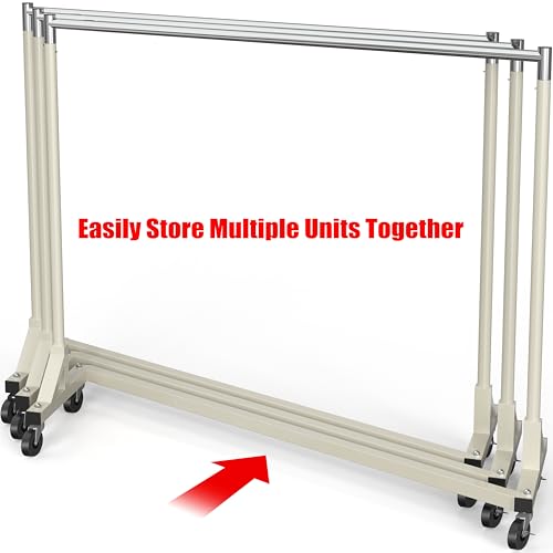 Simple Houseware Industrial Grade Z-Base Garment Rack, 63" W/500Lb, Gray - color: Gray