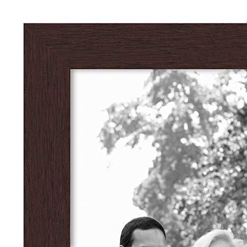 Americanflat Set of 10 Picture Frames with Shatter-Resistant Glass - Gallery Wall Frame Set with Two 8x10, Four 5x7 and Four 4x6 Frames - Signature Collection - Mahogany - color: Mahogany, style: 10 Pack