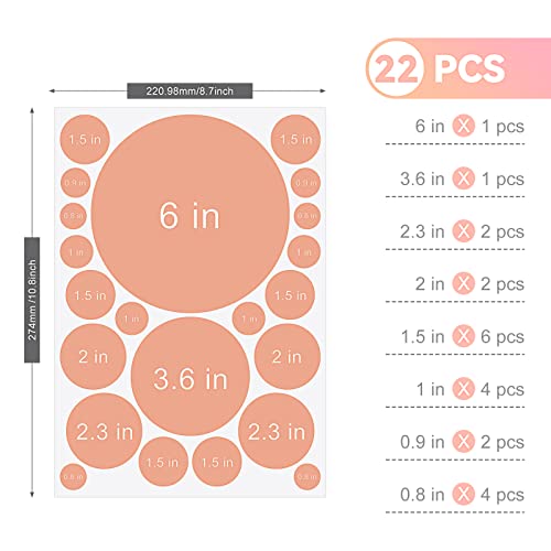 Zonon 264 Pcs Polka Dot Wall Decals for Classroom Decor Kids Circle Wall Sticker Vinyl Peel and Stick Colorful Removable for Nursery Bedroom Playroom Living Room(Retro Color) - color: Retro Color, style: Classic