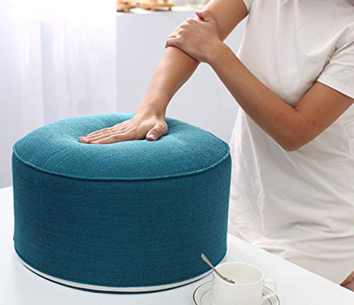 Round Pouf Foot Stools Comfortable Ottoman Floor Seat Cushion Movable Foot Rest Washable Case for Living Room, (Purple) - color: Purple