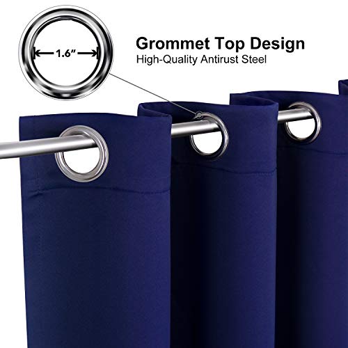 ChrisDowa Blackout Curtains for Bedroom and Living Room 40 Inches Long | 2 Panels Set, Thermal Insulated, Light Blocking, Room Darkening, Grommet, Window Treatment Drapes, Navy Blue, 29 x 40 Inch - color: Navy Blue, size: 29"W x 40"L (Pack of 2)