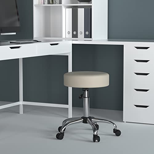Boss Office Products Be Well Medical Spa Stool in Beige, 250 (B240-BG) - color: Beige, style: No Back Cushion
