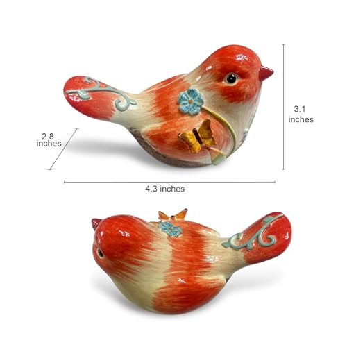 Home Shelf Decor, Orange Bird Statue - color: Orange