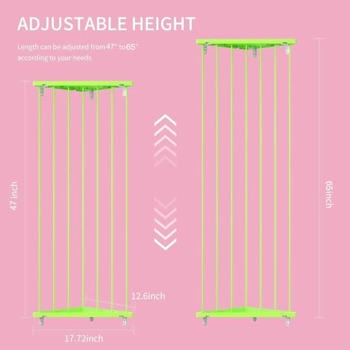Stuffed Animal Storage Corner Organizer- Stuffed Animal Holder with Length Adjustable - Wall Plush Storage Hanging Stuffed Animal Net for Wall (Green, Standard) - color: Green, size: Standard