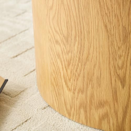 Nesting Coffee Table Set of 2, Modern Round Coffee Table, Accent Side Tables for Small Spaces Living Room Office,Wood - color: Wood