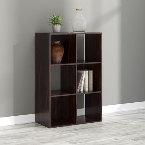 Signature Design by Ashley Glosmount 6 Cube Storage Organizer or Bookcase, Cherry & Light Brown - color: Cherry/Light Brown, size: Six Cube