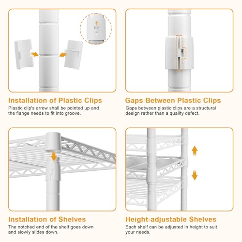 F2C Clothes Rack with Cover, White Closet with Beige Cover | Heavy Duty Clothing Racks with Shelves for Hanging Clothes, Portable Garment Rack, 47.2"W x 16.5"D x 78.3"H, Load 630lbs - color: White Closet with Beige Cover