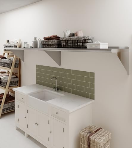 AmGood 18 in. x 96 in. Stainless Steel Wall Shelf | NSF | Metal Shelving | Garage, Laundry, Storage, Utility Room | Restaurant, Commercial Kitchen - size: 18 in. x 96 in.