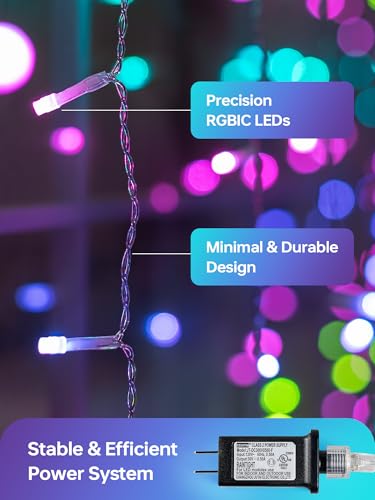 RGB Curtain Lights, 280 LED Hanging Fairy Lights with App & Remote | Color Changing Hanging Fairy String Lights For Bedroom, Window, Wall, Backdrop, Party And Christmas Decor - color: Multicolor, size: 280 LED