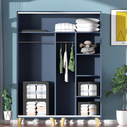 CYhom 3Pack Foldable Storage Bins - Frame Storage Box Linen Fabric Stackable Clothes Container Organizer with Clear Window & Carry Handles Large Capacity (Small-22L, Black) - color: Black, size: Small-22L
