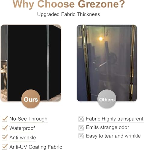 Room Divider-Folding Privacy Screens, 6 ft Partition Room Dividers Wall for Separation, Home, Office, Classroom, Studio (Black, 8 Panel) - color: Black, size: 8 Panel