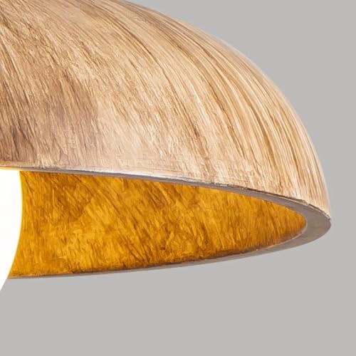 Japanese Style Resin Pendant Light,12.6 in Glass Single Head Bedroom Headboard Hanging Lamp Fixtures, Kitchen Island Dining Room Living Small Size Easy to Install Chandelier