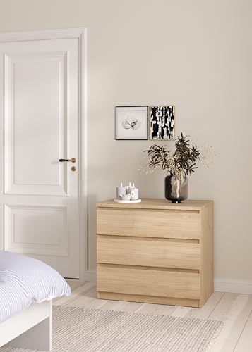 Tvilum Scottsdale 3 Drawer Chest in Jackson Hickory - color: Jackson Hickory
